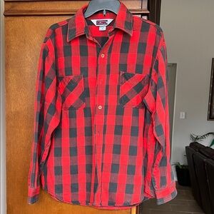 Classic Red and Black Checkered Men's Shirt